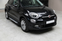 Fiat 500X 2014–2024 Stranske stopnice Line (2 kosa, aluminij) fotografija 1