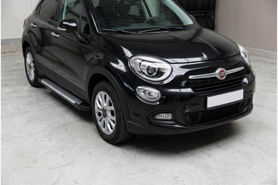 Fiat 500X 2014–2024 Stranske stopnice Line (2 kosa, aluminij) Image