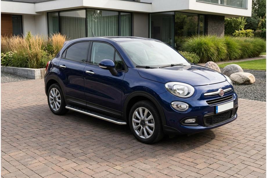 Fiat 500X 2014–2024 Stranske stopnice Maydos V1 (2 kosa, aluminij / nerjavno jeklo) Image