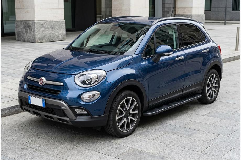 Fiat 500X 2014–2024 Stranske stopnice Bosphorus Black (2 kosa, aluminij) Image
