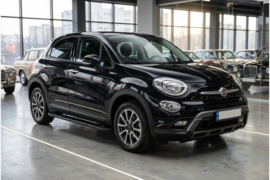 Fiat 500X 2014–2024 Stranske stopnice RedLine Black (2 kosa, aluminij) Image