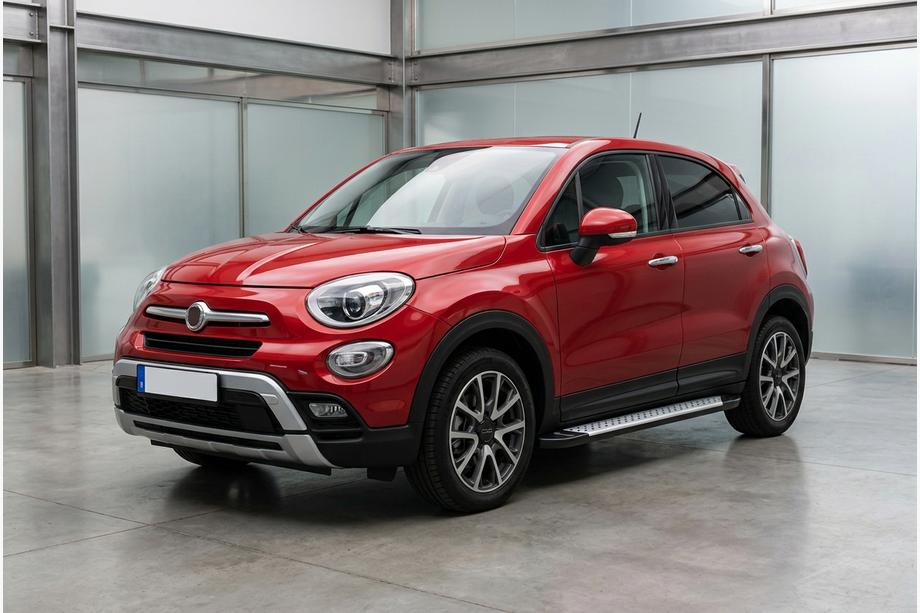 Fiat 500X 2014–2024 Stranske stopnice Allmond Grey (2 kosa, aluminij) Image