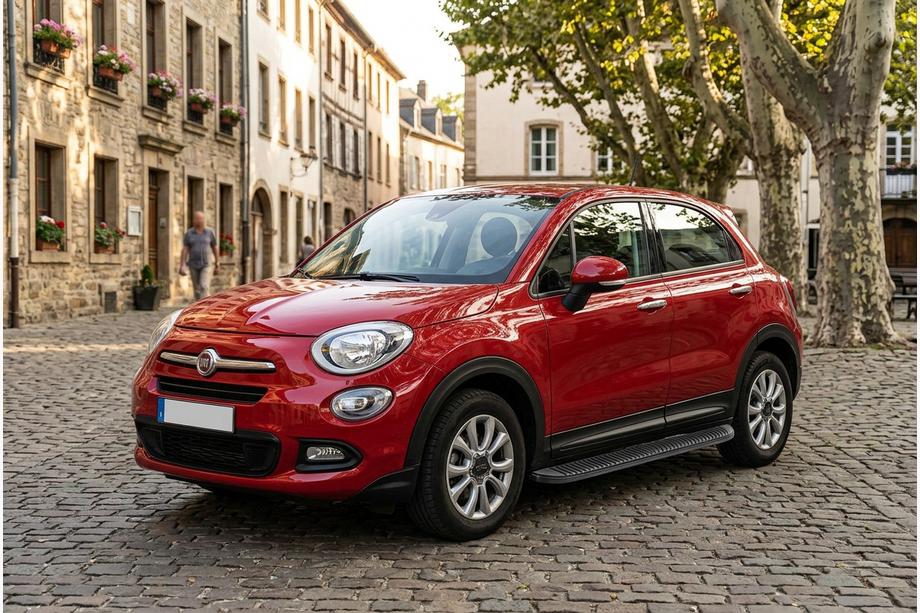 Fiat 500X 2014–2024 Stranski pragovi Tayga Black (2 kosa, aluminij) Image