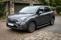 Fiat 500X 2014–2024 Stranske stopnice BlackLine (2 kos, aluminij) fotografija 1
