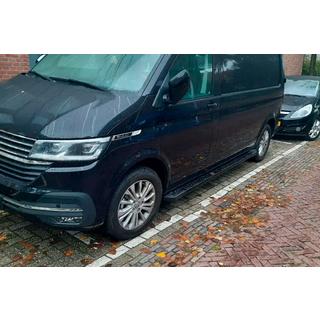 Bočne stopnice Allmond Black (2 kos, aluminij) Volkswagen T6 2015–2024 fotografija 1