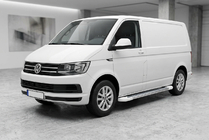 Volkswagen T6 2015–2024 Bočne stopnice Allmond White (2 kosa, aluminij) Dolga medosna razdalja fotografija 1