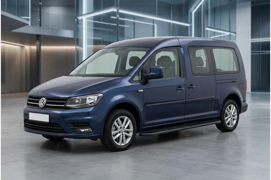 Volkswagen Caddy 2015–2020 Stranske stopnice Bosphorus Black (2 kosa, aluminij) Image