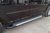 Volkswagen Caddy 2015–2020 Stranske stopnice Allmond Grey (2 kosa, aluminij) fotografija 1