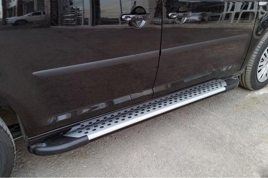 Volkswagen Caddy 2015–2020 Stranske stopnice Allmond Grey (2 kosa, aluminij) Image