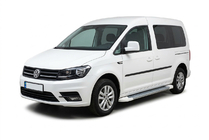 Volkswagen Caddy 2015–2020 Bočne stopnice Allmond White (2 kosa, aluminij) Standardna baza fotografija 1