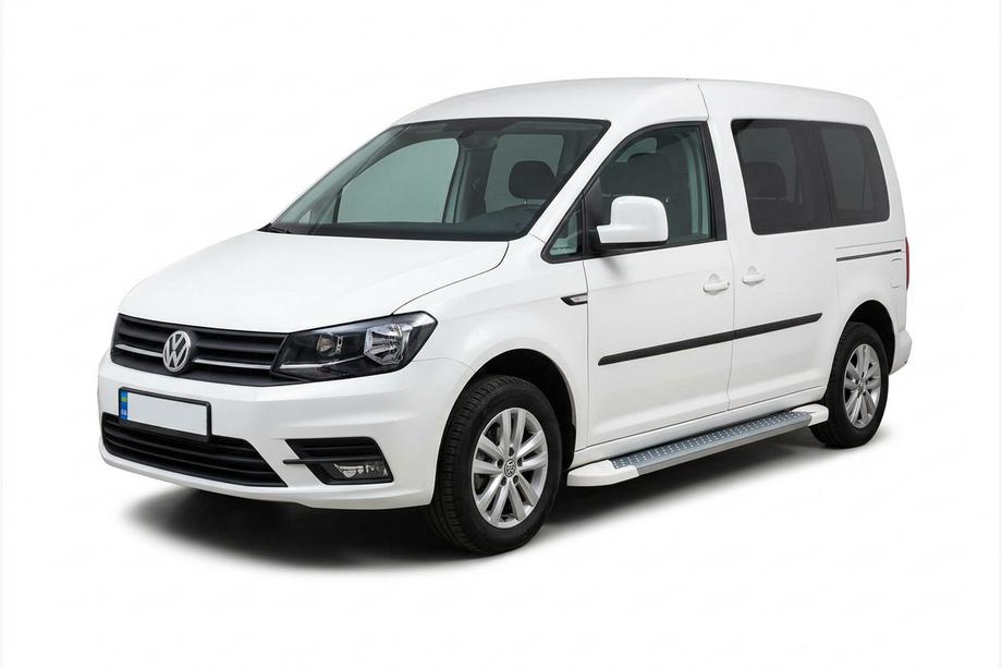 Volkswagen Caddy 2015–2020 Bočne stopnice Allmond White (2 kosa, aluminij) Standardna baza Image