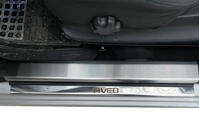 Chevrolet Aveo T250 2005–2011 Zaščitne letvice pragov vrat Carmos (4 kosi, nerj.) fotografija 3