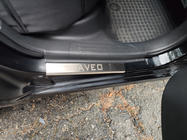 Chevrolet Aveo T250 2005–2011 Zaščitne letvice pragov vrat Carmos (4 kosi, nerj.) fotografija 5