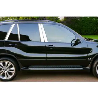 Letvice stebričkov vrat (8 kos, nerjavno jeklo) BMW X5 E53 1999–2006 fotografija 2