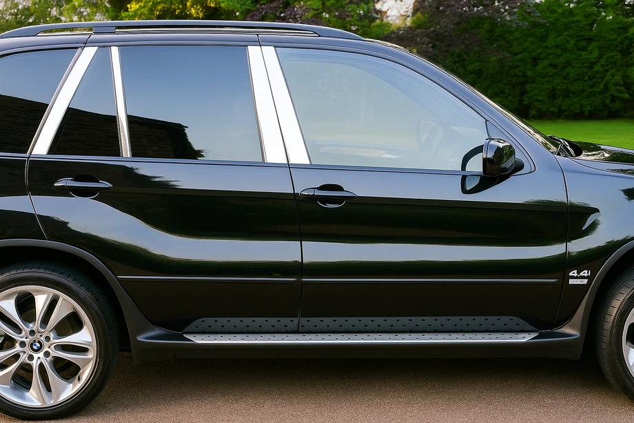 BMW X5 E53 1999–2006 Letvice stebričkov vrat (8 kos, nerjavno jeklo) Fotografija 2