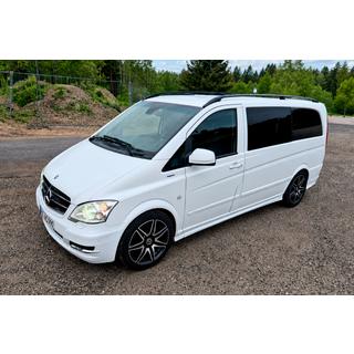 Črni strešni relingi CAN Originalni dizajn (kovinske noge) Mercedes Vito W639 2004–2014 fotografija 2