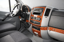 Mercedes Sprinter W906 2006–2018 Komplet okrasnih oblog armaturne plošče (Meric, 19 delov) Karbon fotografija 1