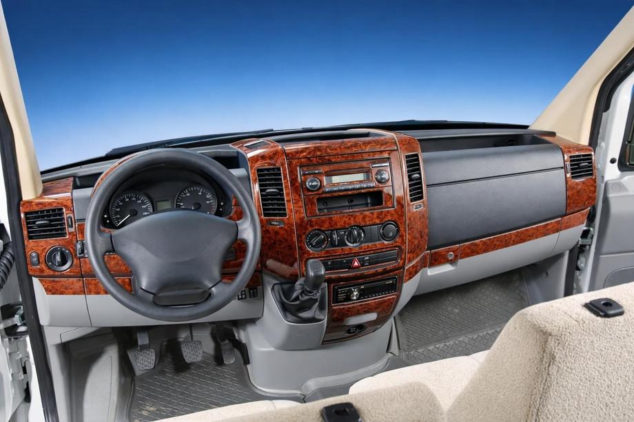 Mercedes Sprinter W906 2006–2018 Dekorativne obloge armaturne plošče (Meric, 50 delov) Karbon Image