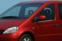 Mercedes Vaneo W414 2001–2005 Spodnje letvice oken (2 kos, nerjavno jeklo) fotografija 1
