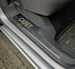 Volkswagen Caddy 2004–2010 Notranje obloge pragov (Carmos, jeklo) fotografija 2