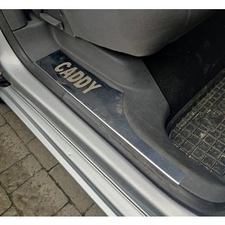 Notranje obloge pragov (Carmos, jeklo) Volkswagen Caddy 2004–2010 fotografija 2