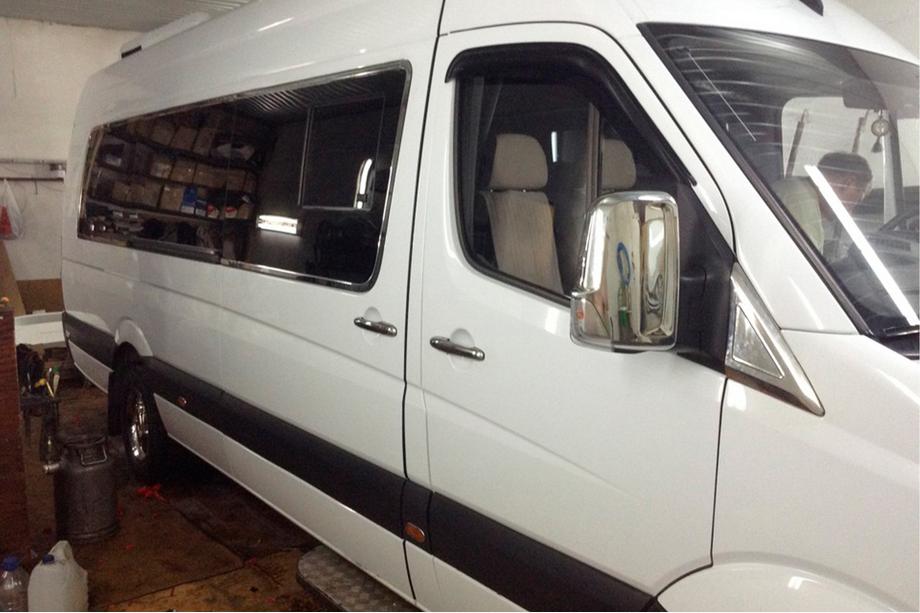 Mercedes Sprinter W906 2006–2018 Pokrovi ogledal (2 kosa) Omsa, italijansko nerjavno jeklo Fotografija 12