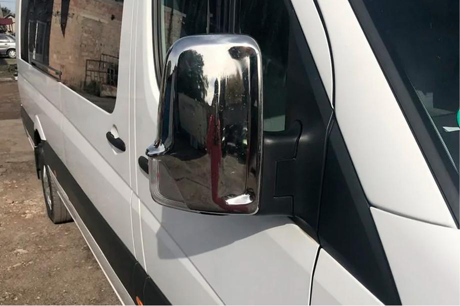Mercedes Sprinter W906 2006–2018 Pokrovi ogledal (2 kosa) Omsa, italijansko nerjavno jeklo Fotografija 8