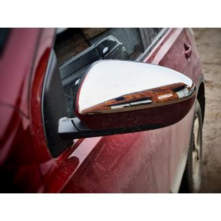 Kromirani pokrovi ogledal (2 kosa, nerjavno jeklo) Nissan Qashqai 2010–2014 fotografija 2