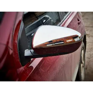 Kromirani pokrovi ogledal (2 kosa, nerjavno jeklo) Nissan Qashqai 2010–2014 fotografija 2