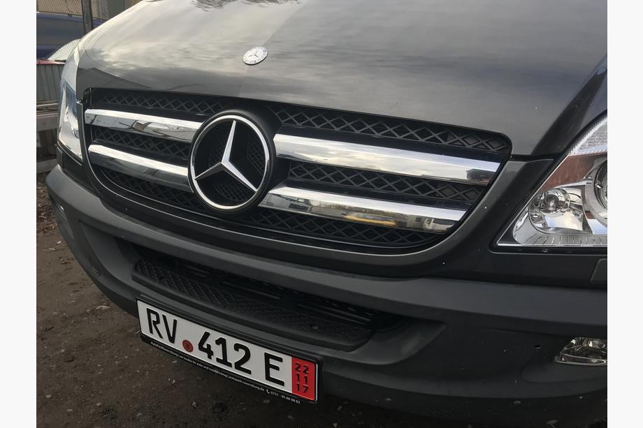 Mercedes Sprinter W906 2006–2018 Okrasne letvice za masko (2006-2013, nerjavno jeklo) Fotografija 7