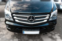 Mercedes Sprinter W906 2006–2018 Nerjaveče letvice za masko (2013↗, nerj.) OmsaLine - italijansko nerjavno jeklo fotografija 3