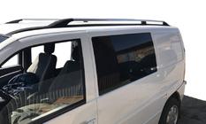 Mercedes Vito W638 1996–2003 Kromirane strešne sani Plastične pritrdilne noge fotografija 1