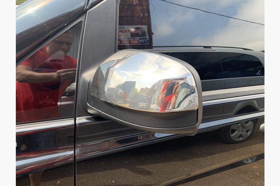 Mercedes Vito W639 2004–2014 Kromirani pokrovi ogledal Vito 2010-2015 (2 kosa) Carmos - turško nerjaveče jeklo Fotografija 8