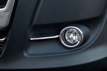 Fiat Doblo II 2010–2022 Kromiran okvir meglenk s črtami (2010-2015, 4 kosi, nerjaveče jeklo) Carmos - turško nerjaveče jeklo fotografija 8