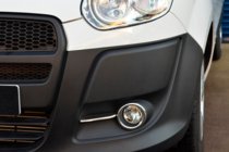 Fiat Doblo II 2010–2022 Kromiran okvir meglenk s črtami (2010-2015, 4 kosi, nerjaveče jeklo) Carmos - turško nerjaveče jeklo fotografija 7