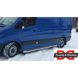 Stranski pragovi Premium (2 kos, nerj.) Mercedes Sprinter W906 2006–2018 fotografija 3