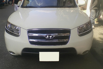 Hyundai Santa Fe 2 2006–2012 Nerjaveča okrasna letvica za masko (2006-2010, 2 kos, nerj.) fotografija 3