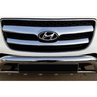 Nerjaveča okrasna letvica za masko (2006-2010, 2 kos, nerj.) Hyundai Santa Fe 2 2006–2012 fotografija 1