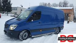Volkswagen Crafter 2006–2016 Stranski pragovi Premium (2 kos, nerj.) Ø60, srednja medosna razdalja fotografija 5