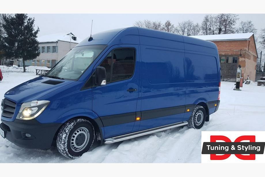 Volkswagen Crafter 2006–2016 Stranski pragovi Premium (2 kos, nerj.) d60, kratka medosna razdalja Fotografija 3