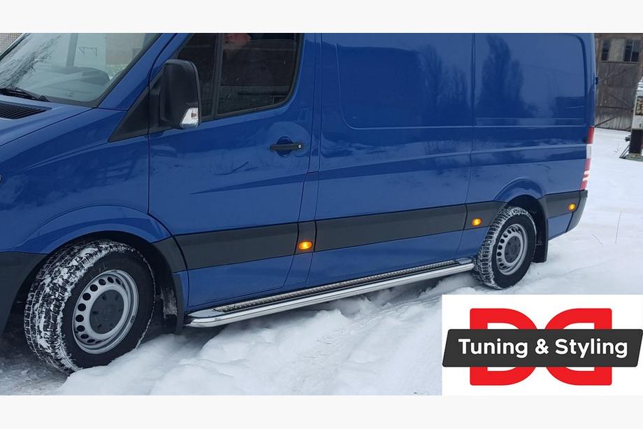 Volkswagen Crafter 2006–2016 Stranski pragovi Premium (2 kos, nerj.) d60, kratka medosna razdalja Fotografija 6