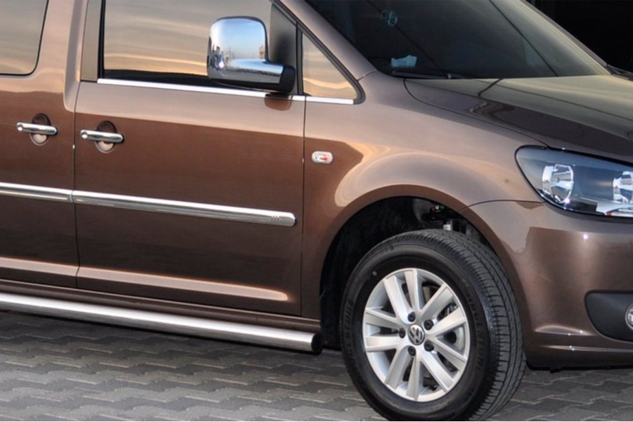Volkswagen Caddy 2010–2015 Stranske cevi BB001 (2 kos, nerjavno jeklo) d60, standardna osnova Fotografija 6