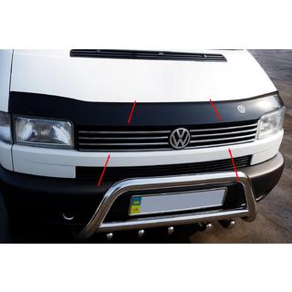 Okrasne letvice za masko za ravni pokrov motorja (8 kos, nerjavno jeklo) Volkswagen T4 Transporter 1990–2003 fotografija 1