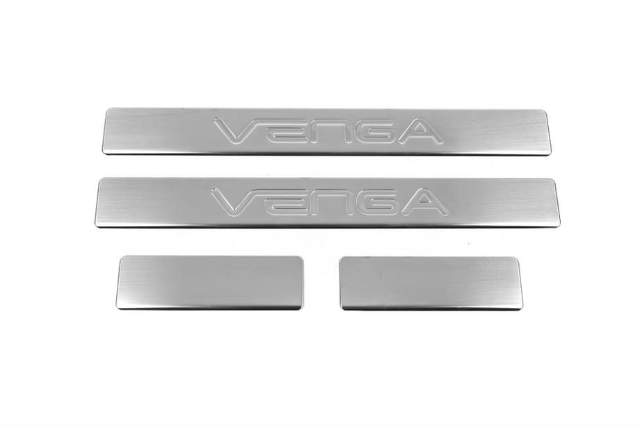 Kia Venga 2010–2019 Kromirane obloge pragov OmsaLine (4 kosi, nerjaveče jeklo) Image