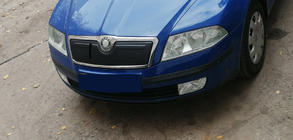 Skoda Octavia II A5 2006–2010 Zimska prekrivna maska za mrežo hladilnika (zgornja) Mat fotografija 3