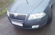 Skoda Octavia II A5 2006–2010 Zimska prekrivna maska za mrežo hladilnika (zgornja) Mat fotografija 2