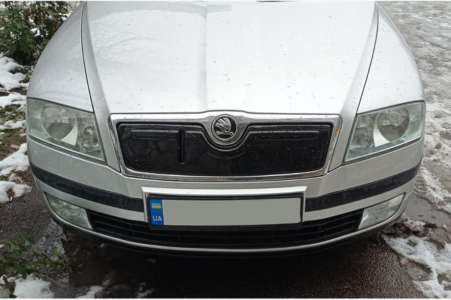 Skoda Octavia II A5 2006–2010 Zimska prekrivna maska za mrežo hladilnika (zgornja) Mat Image