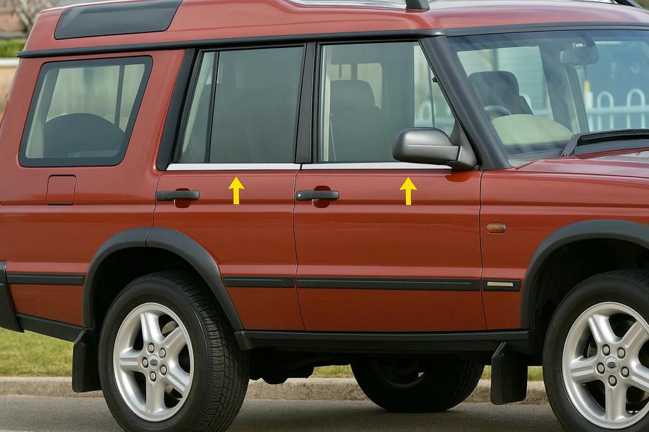 Land Rover Discovery II 1998–2004 Okenske obrobe (4 kos, nerjavno jeklo) Image