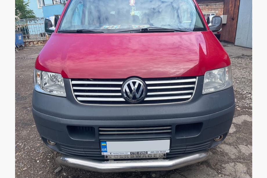 Volkswagen T5 Transporter 2003–2010 Letvice za masko (8 trakov, nerjavno jeklo) Carmos - turško nerjaveče jeklo Fotografija 3