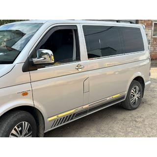 Okenske obrobe (2 kos, nerjaveče jeklo) Volkswagen T5 Transporter 2003–2010 fotografija 4